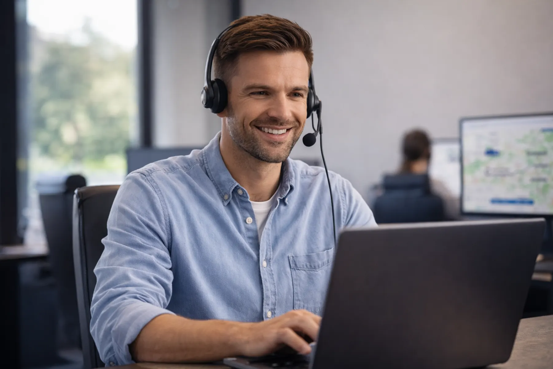 Customer service at work